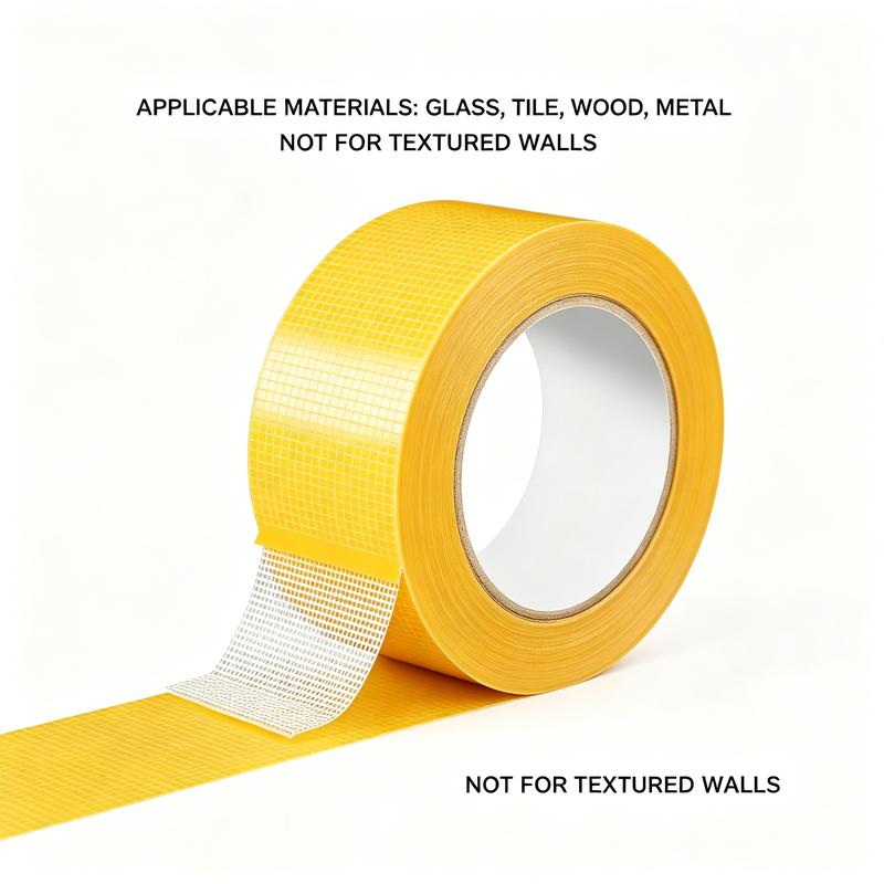 Double-Sided Tape Tear-Resistant Fabric Mesh Residue-Free 20m Roll