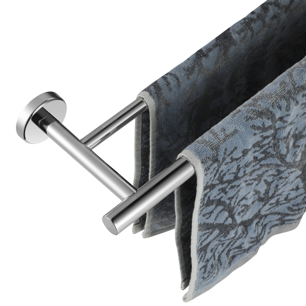 Double Towel Rack Wall Mount Stainless Steel