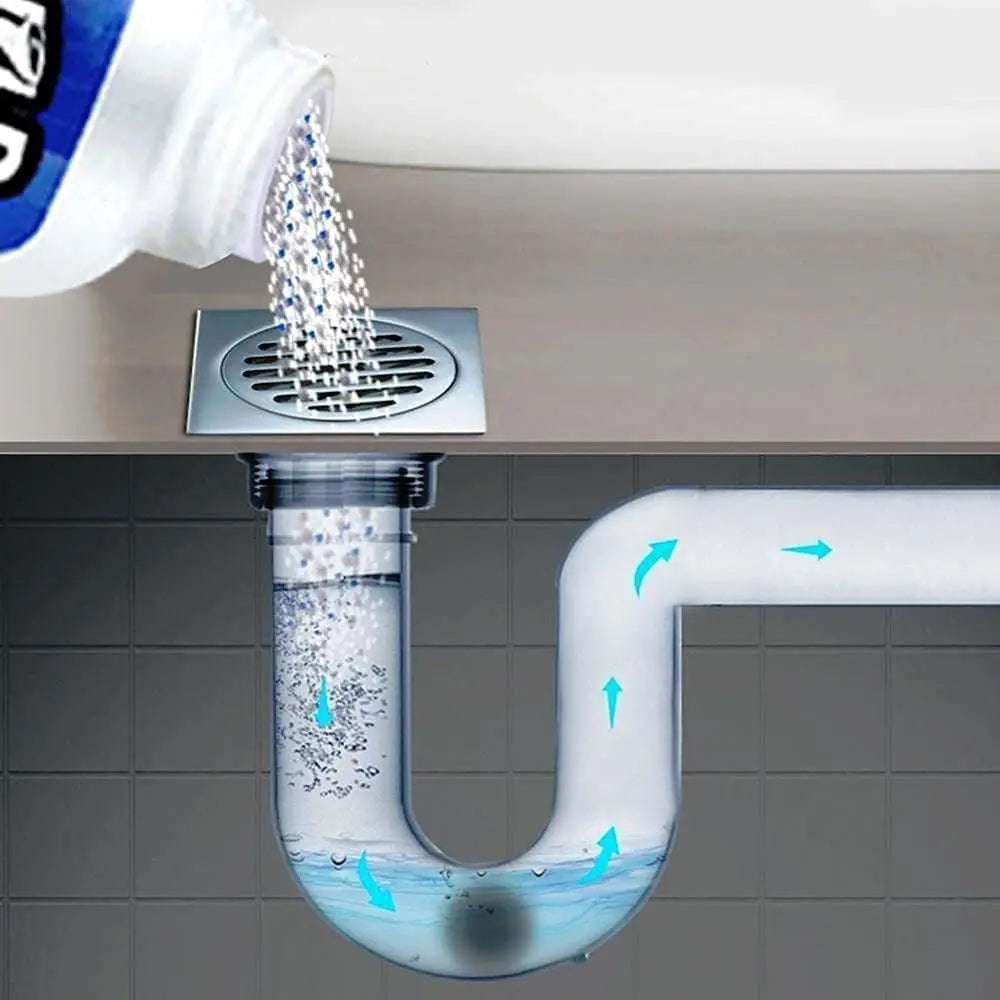 Drain Cleaner Foaming Non-Caustic Safe for Pipes & Toilets