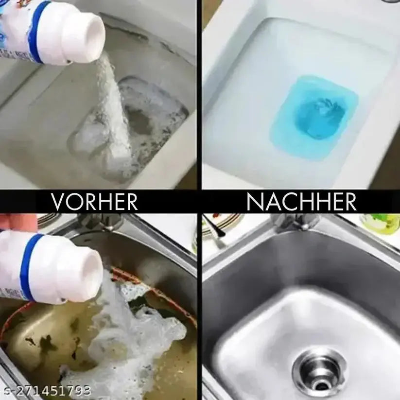 Drain Cleaner Foaming Non-Caustic Safe for Pipes & Toilets