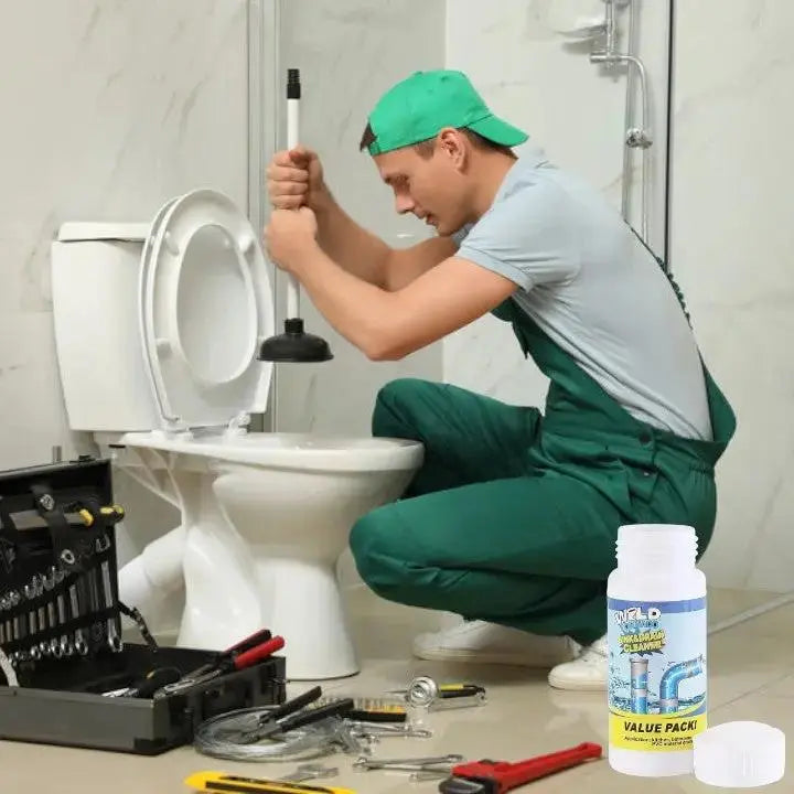 Drain Cleaner Powder Dissolves Hair Soap & Grease