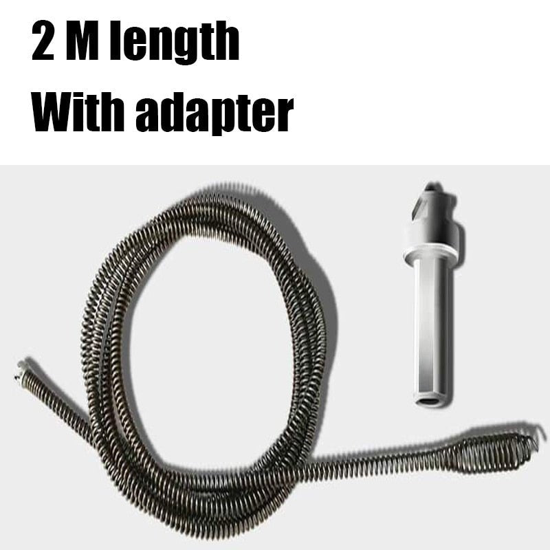 Drain Cleaning Attachment Flexible 2 Meter Drill Adapter
