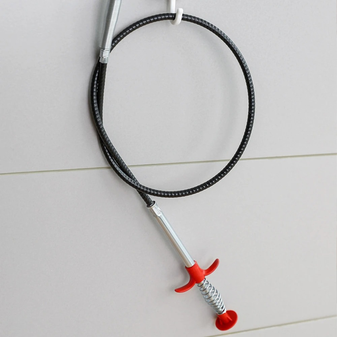 Drain Cleaning Hook Flexible Stainless Steel 60cm Ergonomic Handle