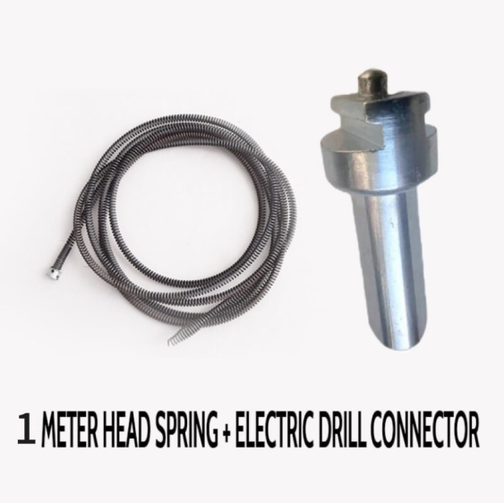 Drain Cleaning Spiral Manganese Steel Universal Drill Adapter