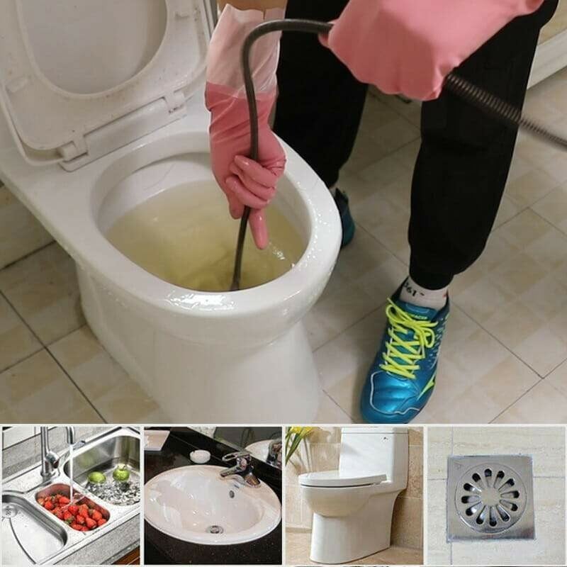 Drain Cleaning Spiral Manganese Steel Universal Drill Adapter