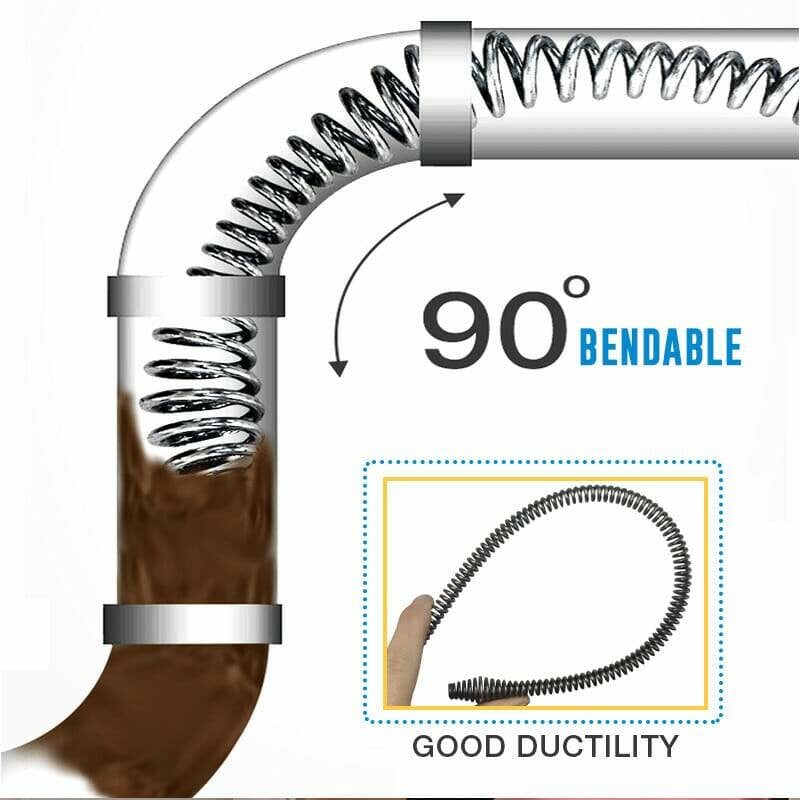 Drain Cleaning Spiral Manganese Steel Universal Drill Adapter
