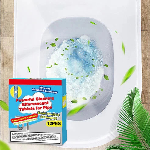 Drain Cleaning Tablets Fizzing Grease Dissolving PVC Safe