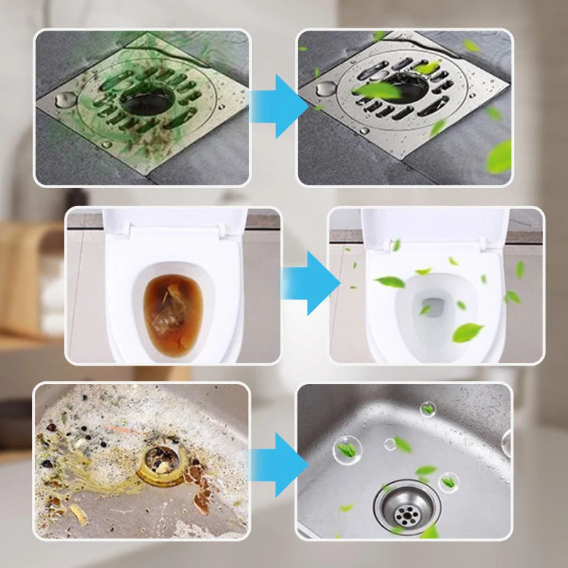 Drain Cleaning Tablets Fizzing Grease Dissolving PVC Safe