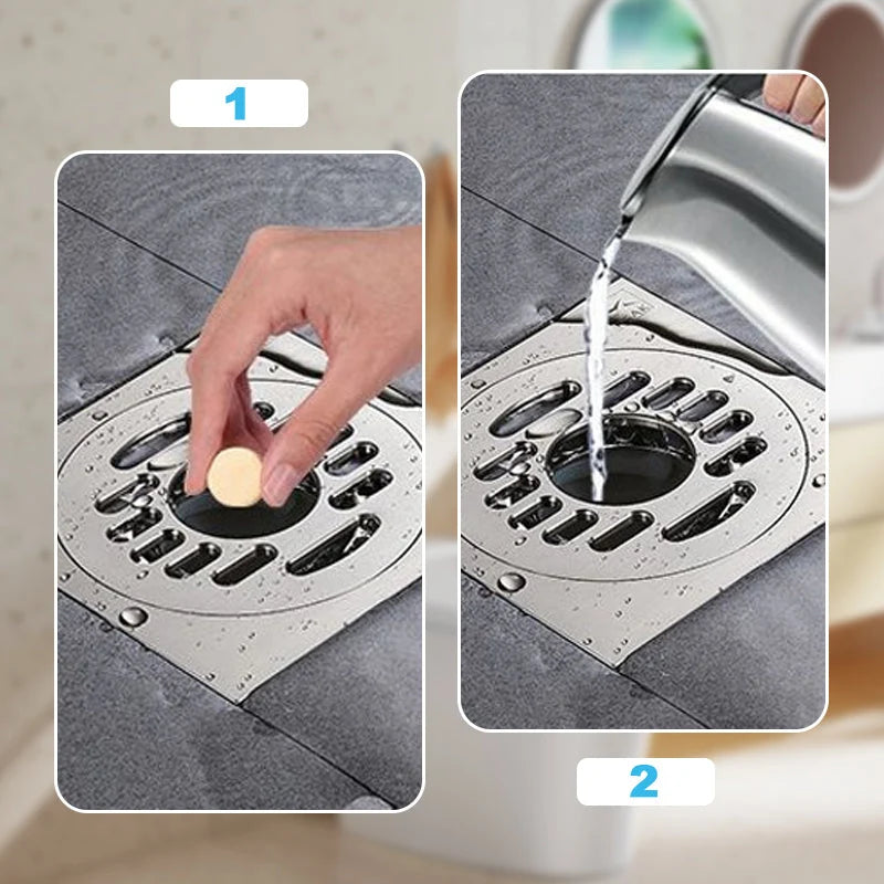 Drain Cleaning Tablets Fizzing Grease Dissolving PVC Safe