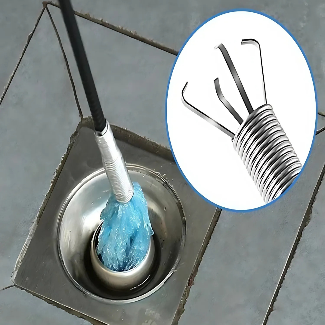 Drain Hook Flexible Stainless Steel Shaft Claw Attachment