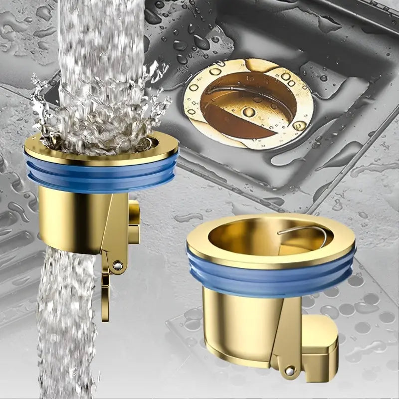 Drain Stopper Automatic Self-Sealing Brass Insect-Proof Set of 3