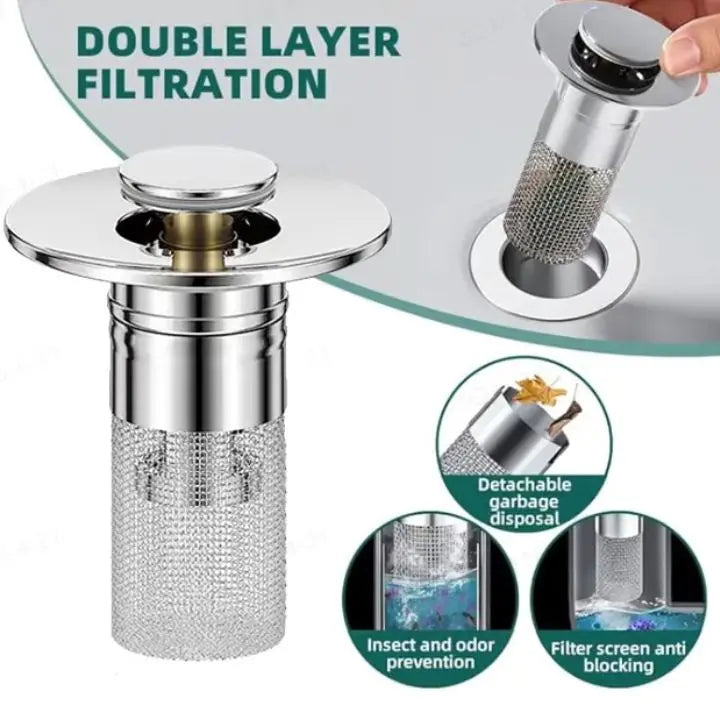 Drain Strainer Pop-Up & Hair Catcher Copper Core
