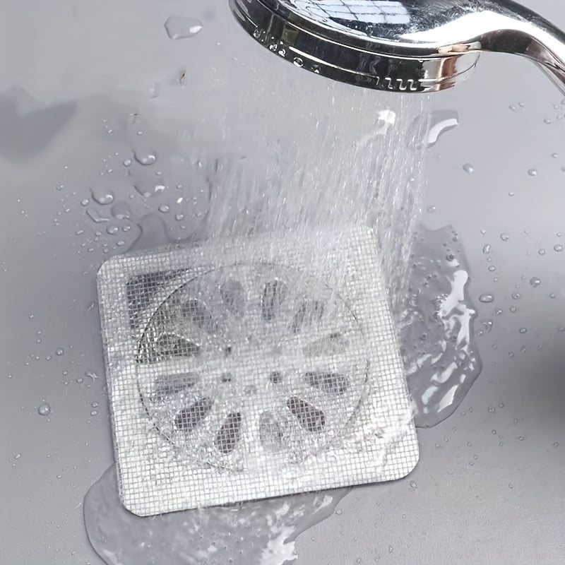 Drain Strainer Stickers Waterproof Fine Mesh Set of 10