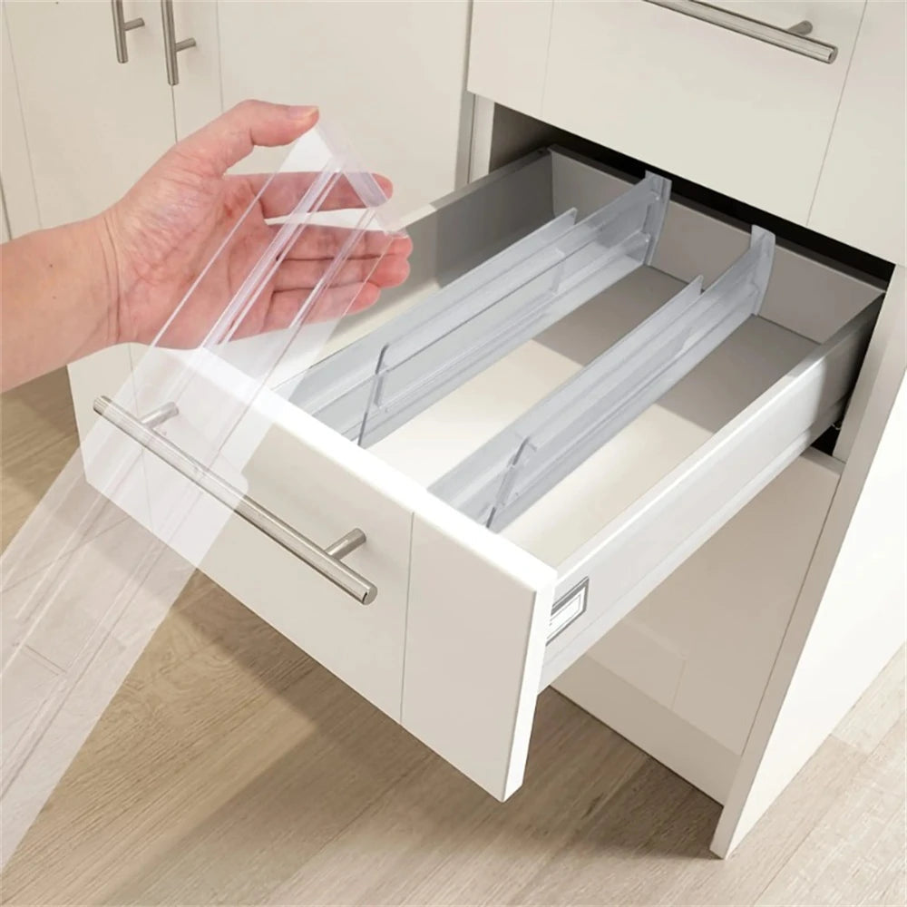 Drawer Dividers Adjustable Transparent Plastic