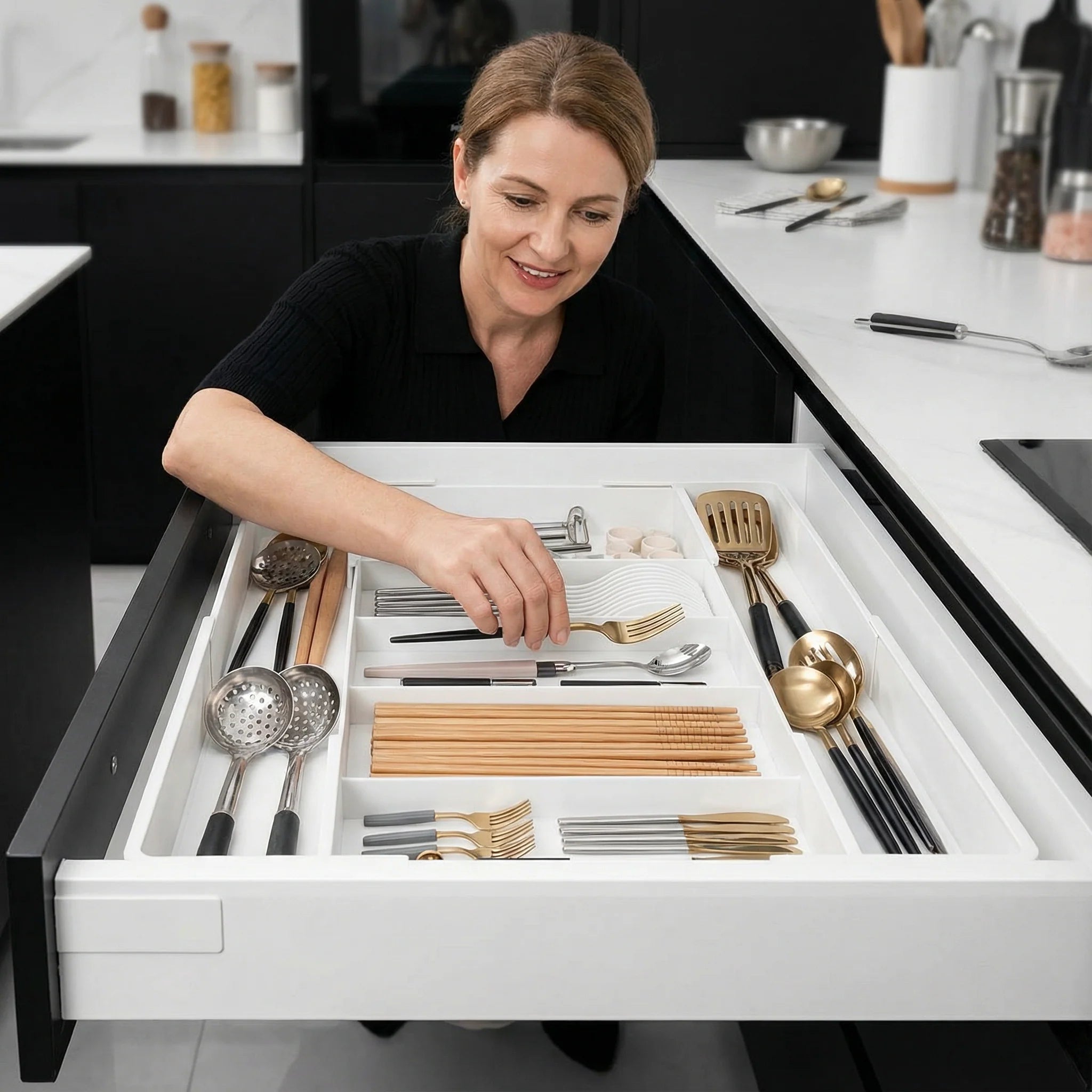 Drawer Organizer Adjustable Expandable Removable Dividers
