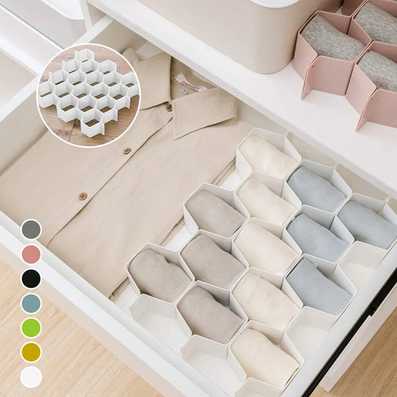 Drawer Organizer Modular Honeycomb Tool-Free Assembly