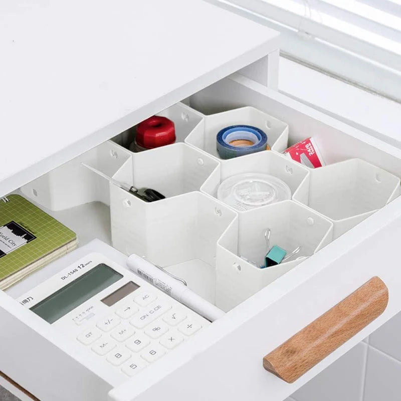 Drawer Organizer Modular Honeycomb Tool-Free Assembly