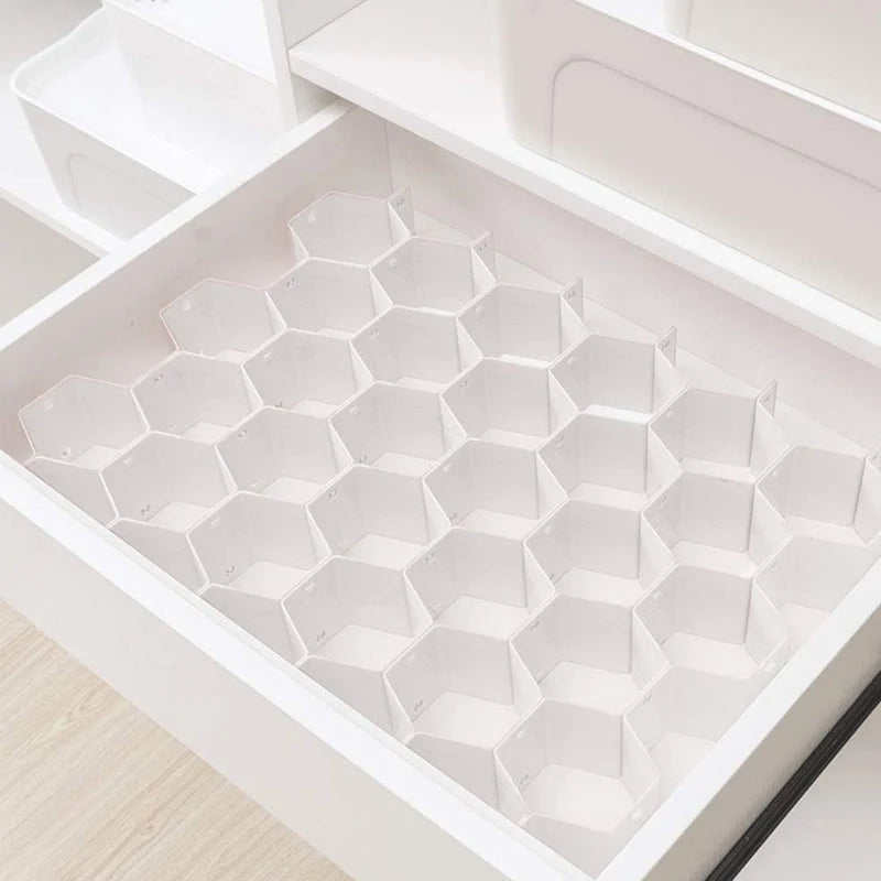 Drawer Organizer Modular Honeycomb Tool-Free Assembly