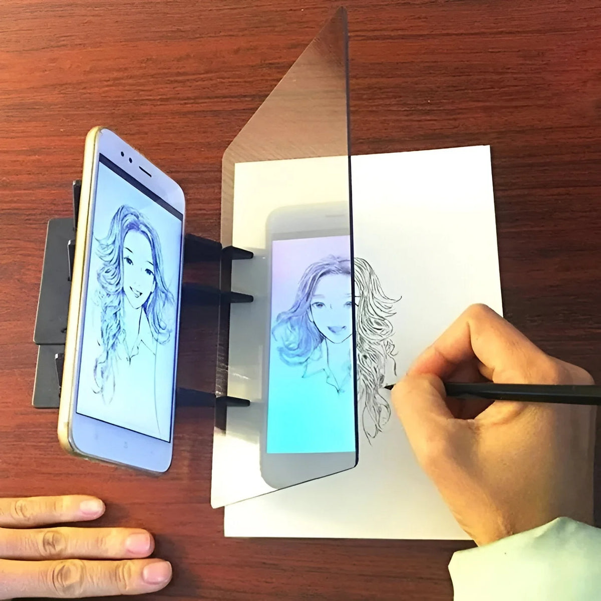 Drawing Projector Smartphone Projection Battery-Free & Portable