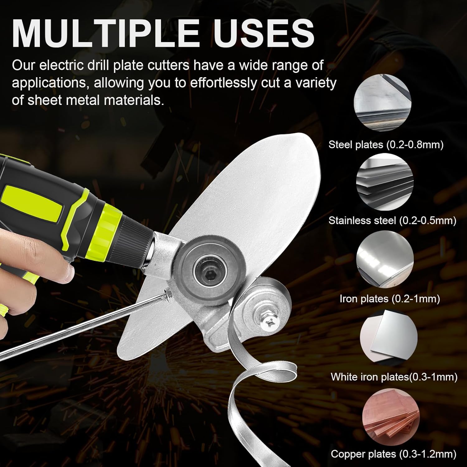 Drill Attachment Burr-Free Metal Cutting Protective Cover