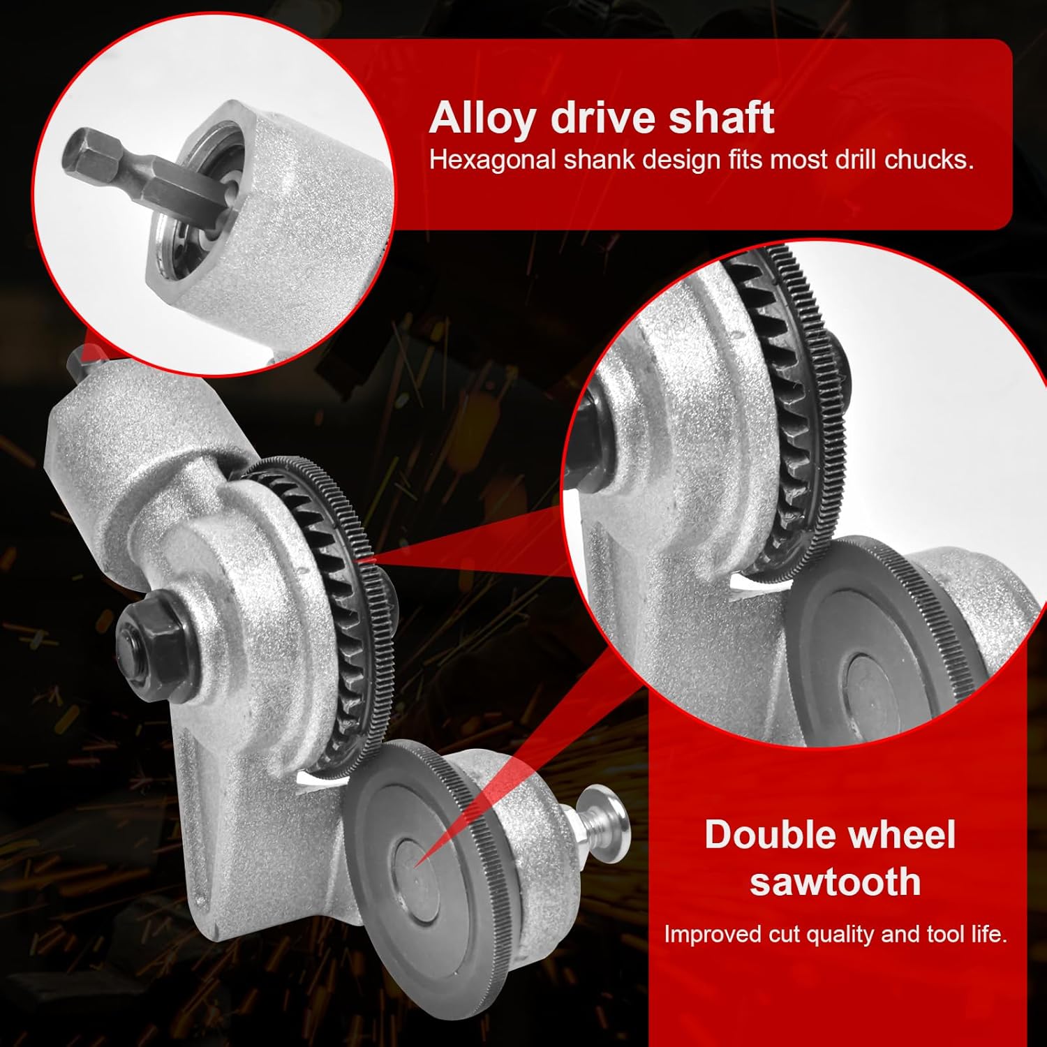 Drill Attachment Burr-Free Metal Cutting Protective Cover