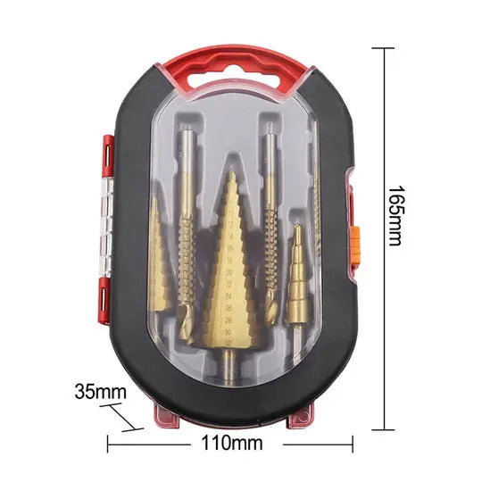 Drill Bit Set Titanium-Coated HSS 6-Piece