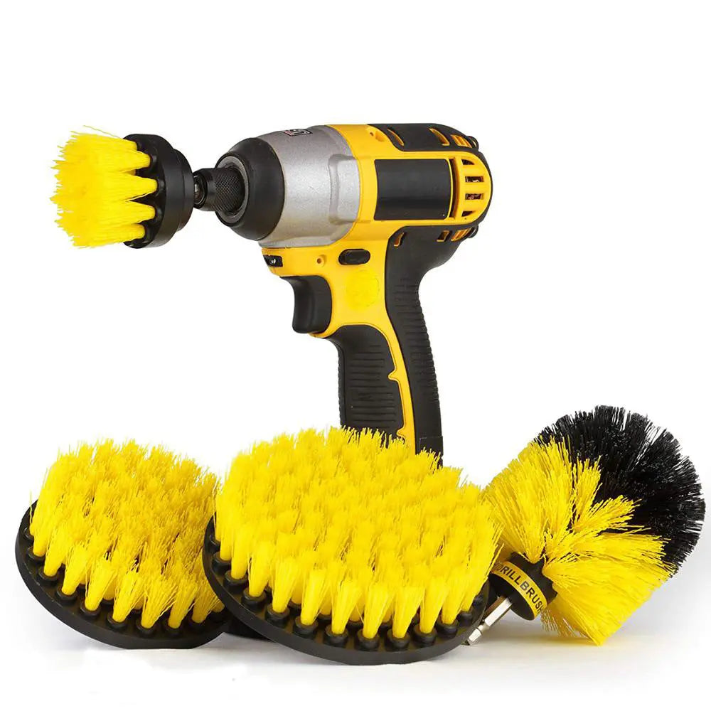 Drill Brush Set Interchangeable Multi-Head Tile & Bathroom