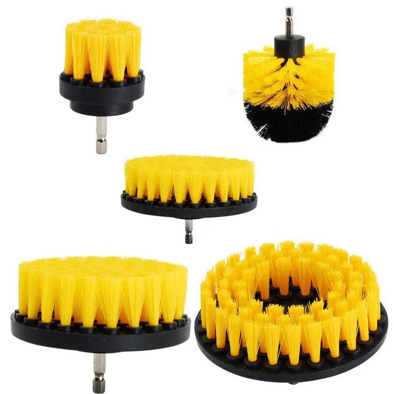 Drill Brush Set Interchangeable Multi-Head Tile & Bathroom