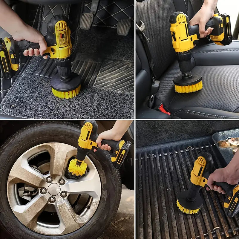 Drill Brush Set Universal Fit Versatile Shapes