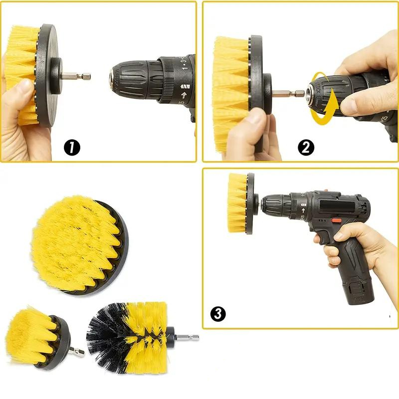 Drill Brush Set Universal Fit Versatile Shapes