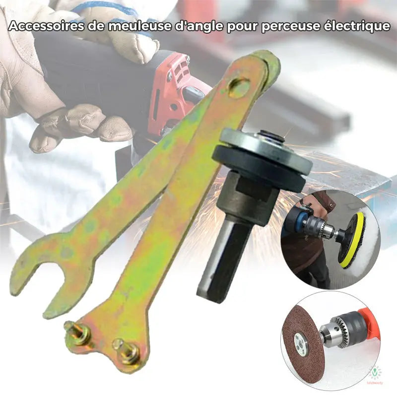Drill Nibbler Attachment 360° Rotating Head Fits Standard Chucks