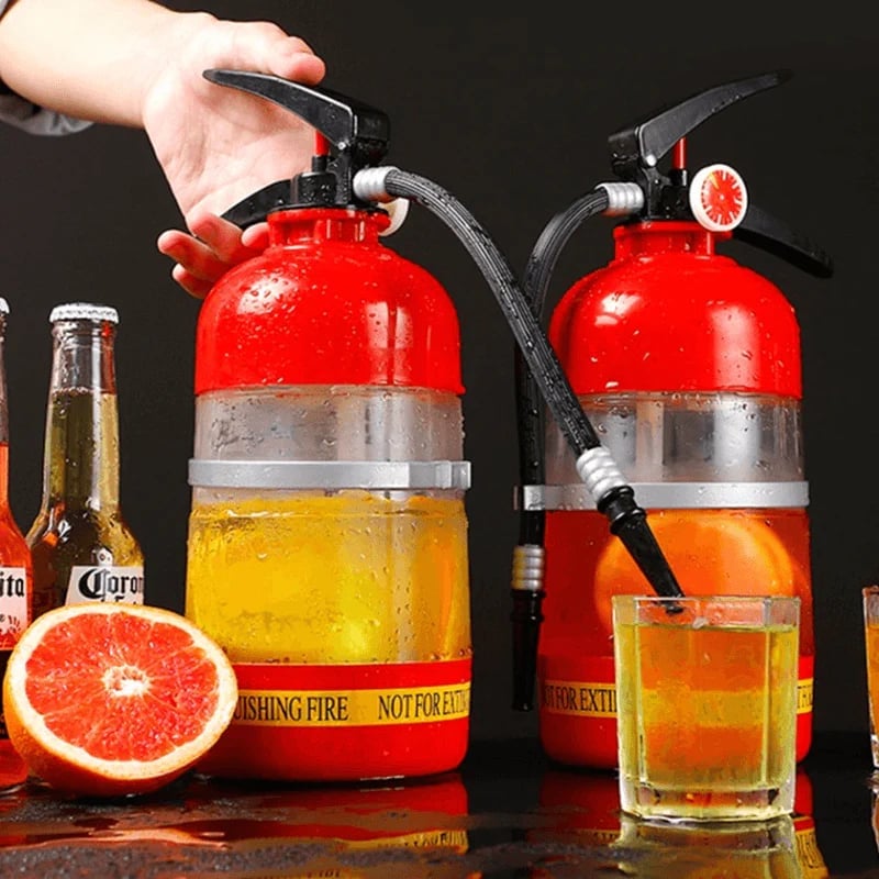 Drink Dispenser Fire Extinguisher Design 2L Acrylic Leak-Proof Pump