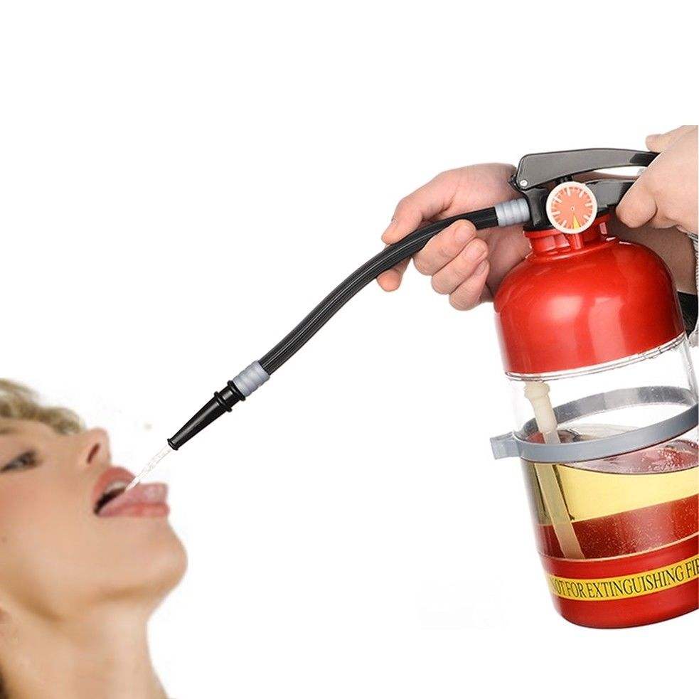 Drink Dispenser Fire Extinguisher Design 2L Acrylic Leak-Proof Pump
