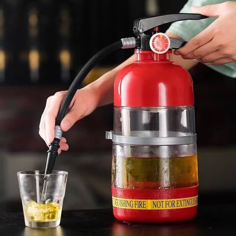 Drink Dispenser Fire Extinguisher Design 2L Acrylic Leak-Proof Pump