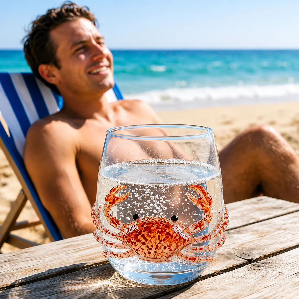 Drinking Glass Handcrafted 3D Sea Creature Wrap