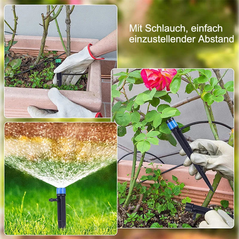 Drip Irrigation Kit 360° Rotatable Nozzles Set of 50