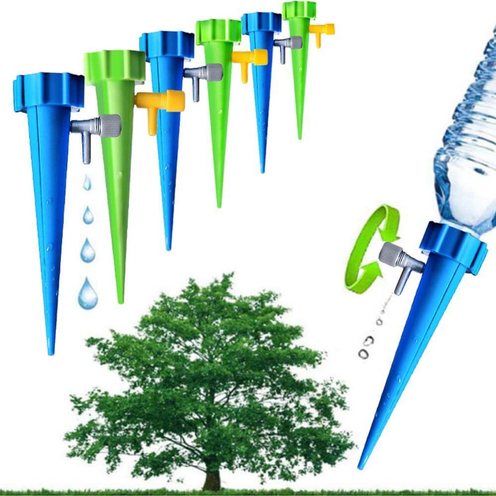 Drip Irrigation Stakes Adjustable Valve Set of 6