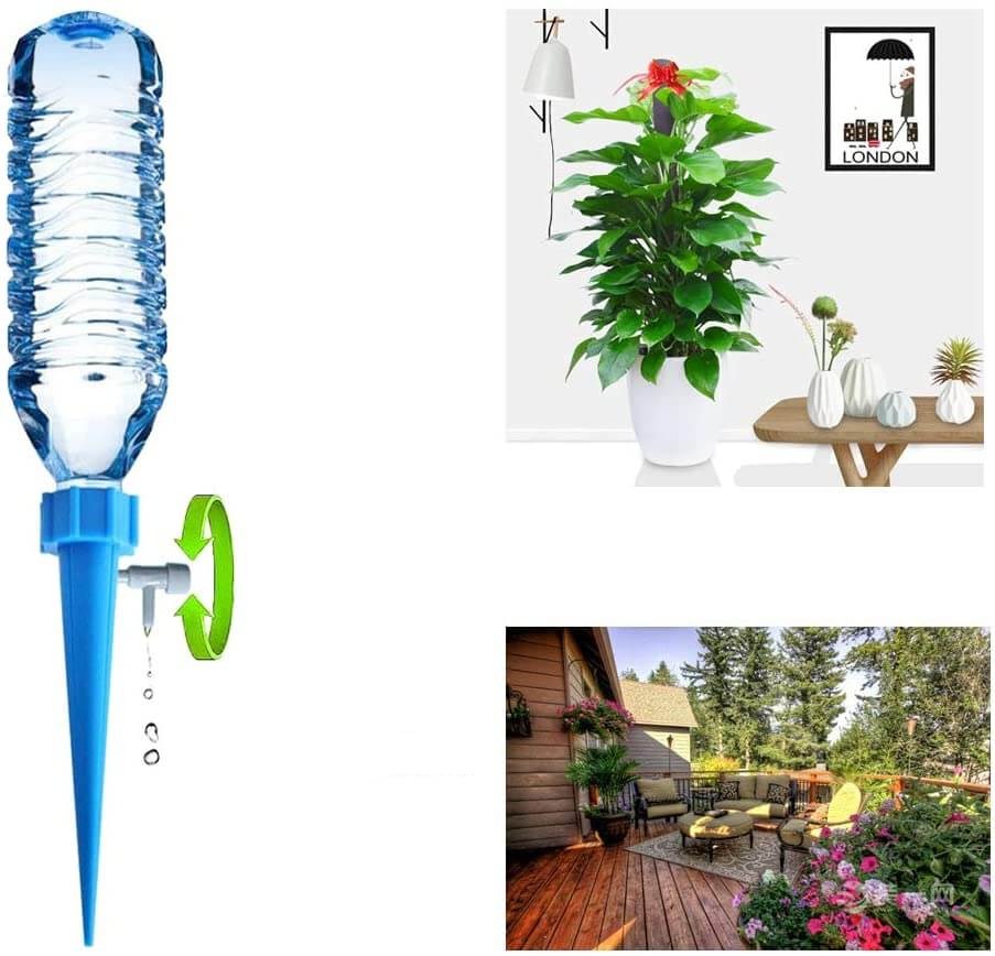 Drip Irrigation Stakes Adjustable Valve Set of 6