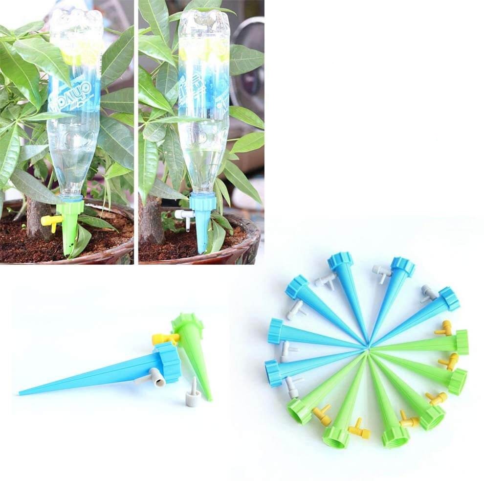 Drip Irrigation Stakes Adjustable Valve Set of 6