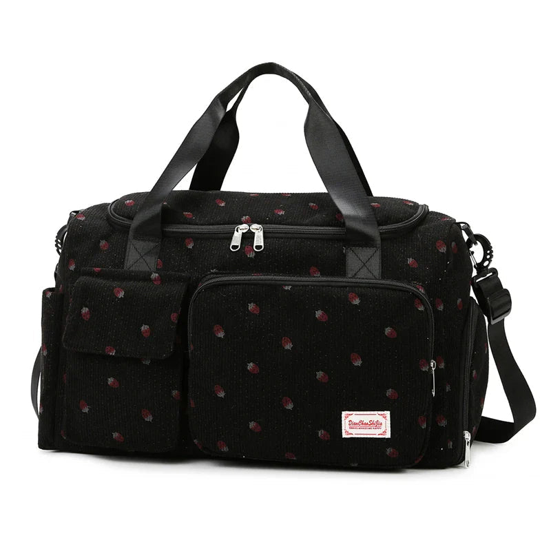 Duffel Bag Corduroy Separate Shoe Compartment 25 L