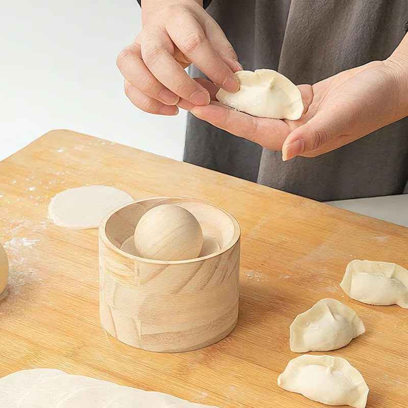Dumpling Dough Press Two-Piece Non-Stick Ergonomic Handle
