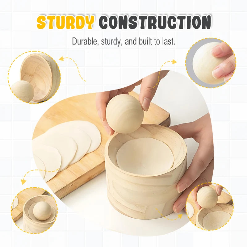 Dumpling Dough Press Two-Piece Non-Stick Ergonomic Handle