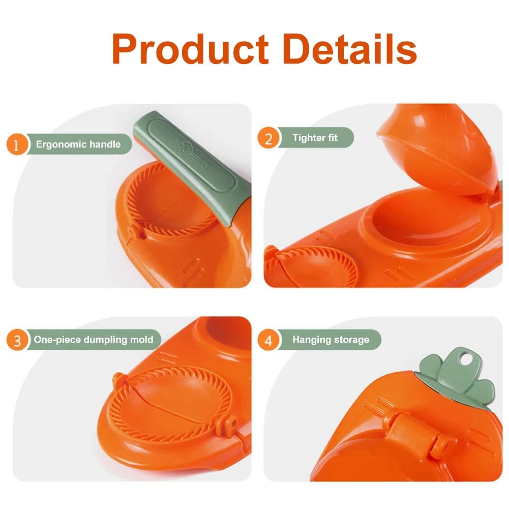 Dumpling Maker 2-In-1 Shaping & Folding Ergonomic Handle