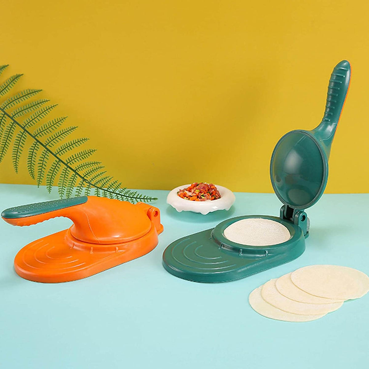 Dumpling Press Ergonomic One-Press Dishwasher Safe