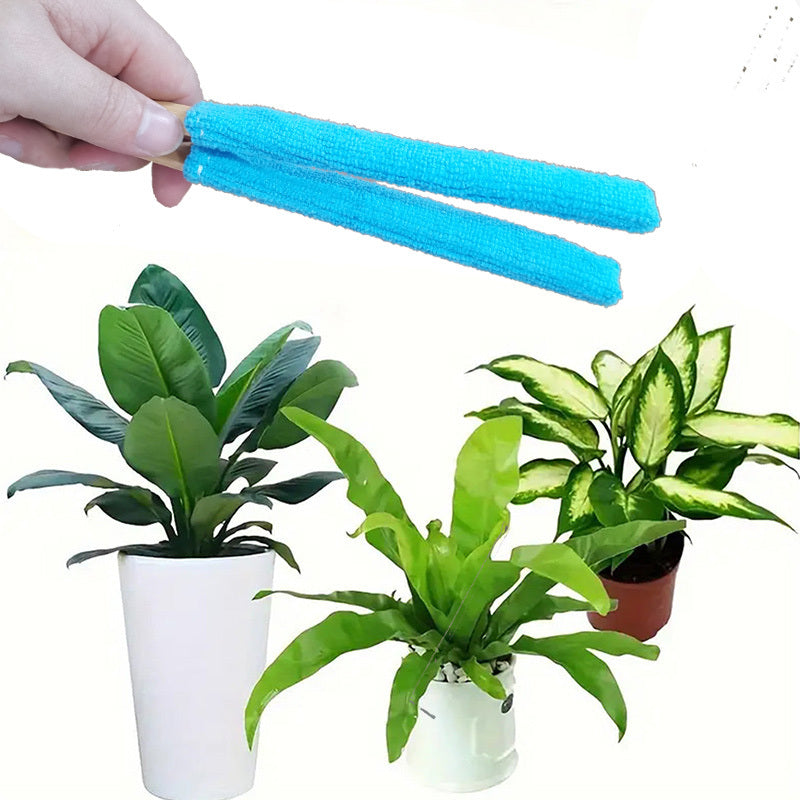 Dust Brush Microfiber Bristles Ergonomic Wooden Handle