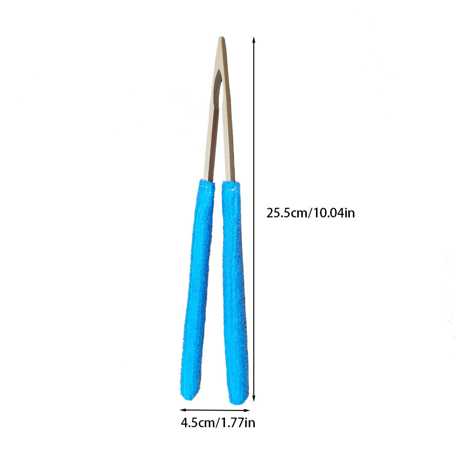 Dust Brush Microfiber Bristles Ergonomic Wooden Handle