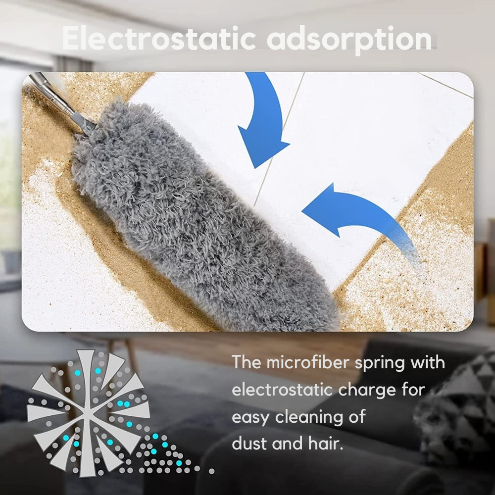 Duster Telescopic Washable Microfiber Flexible Head 8.2 Ft Reach