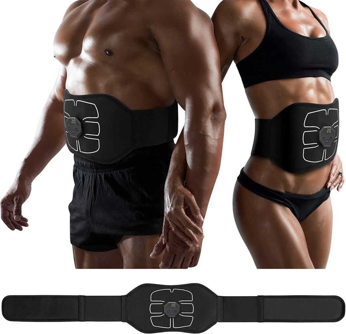 EMS Abdominal Belt Six Modes Water-Activated Pads