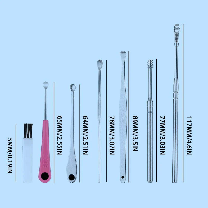 Ear Cleaning Kit Stainless Steel 6-Piece Precision Tools