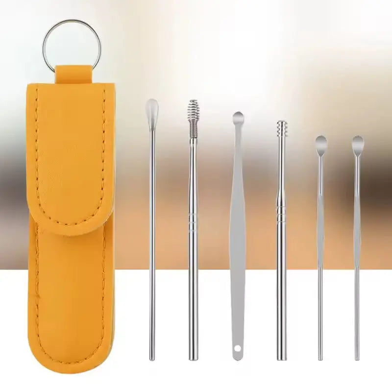 Ear Cleaning Set Medical-Grade Stainless Steel 6-Piece